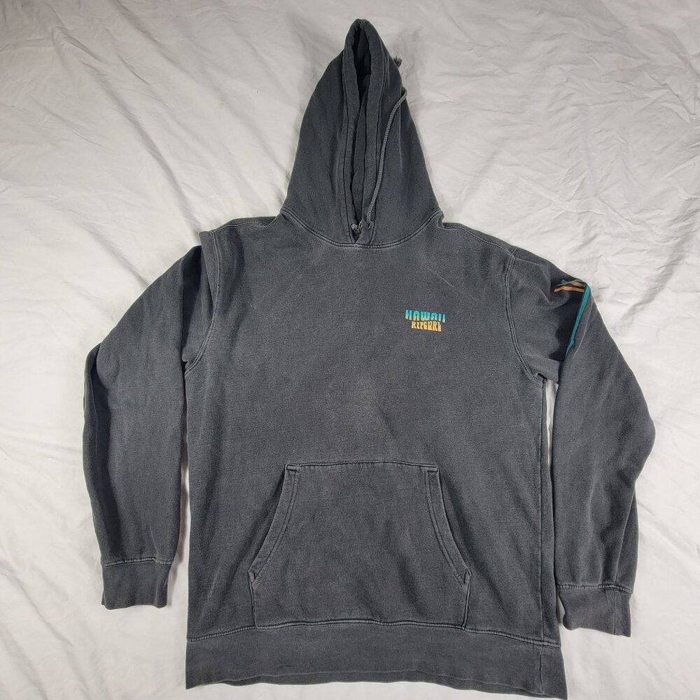 Rip Curl Mens Large Black Pullover Hoodie Sweatshirt Hawaii Winter Warm Casual